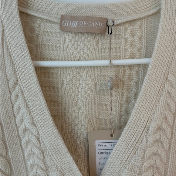 Organic mongolian cashmere cardigan - Picture 7 of 8